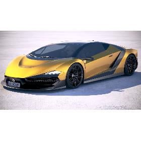 3D Generic Supercar 5 2018